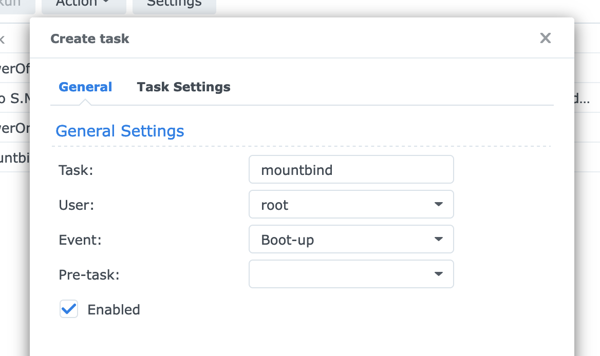 Creating a boot-up task